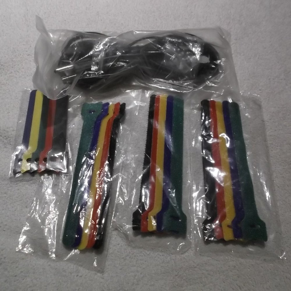 Color Cable Straps 4 Pack with power cable